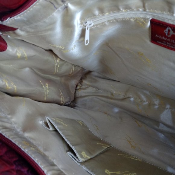 Michael Rome Designs Red Croco Embossed Handbag - Picture 8 of 12